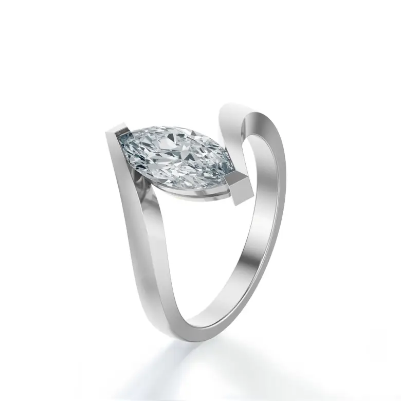 Pierścionek z markizą białe złoto SBP_023 Pierścionek z markizą białe złoto SBP_023